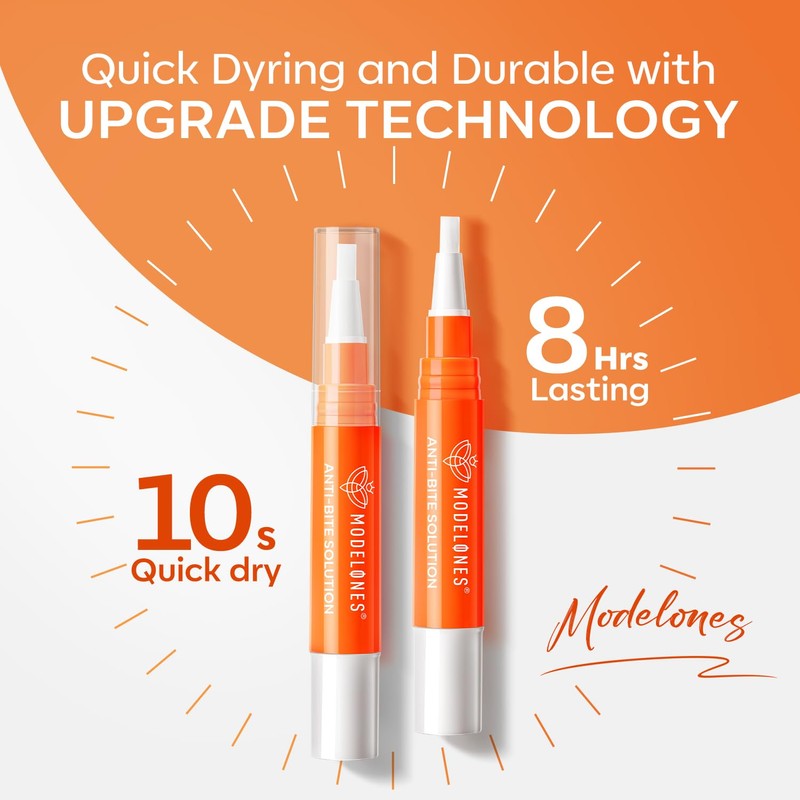 modelones Stop Nail Biting Pen,Orange Nail Biting Prevention