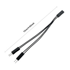 ZZHXSM 4PCS Black 1 in 2 Switch Reset HDD Power Supply 2Pin Splitter Motherboard Boot Cable Reboot Cable for Computer Group Dual Boot Dual Reboot Cable Electronic Engineering PC Motherboards