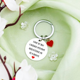 Celaqiu Gifts for Dad from Daughter Son Best Dad Ever Gifts Dads Birthday Gift Fathers Day Valentines Day Gift for Dads Funny Keychain for Step Father