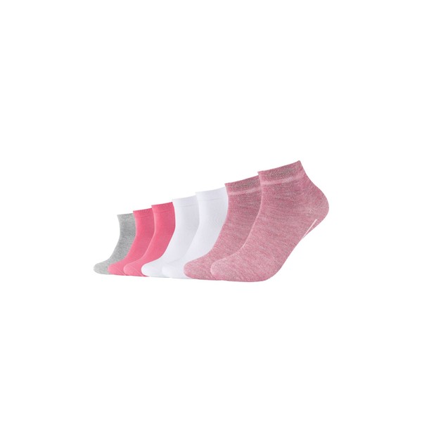 Camano Unisex Short Socks, Pack of 7, Pink mel., 39