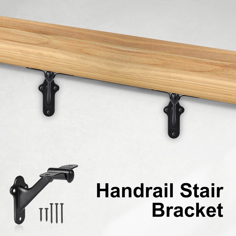RealPlus Handrail Stair Brackets 5pcs Heavy Duty Hand Rail Bracket