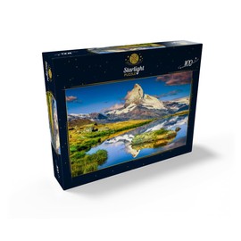 MyPuzzle Fantastic Photography and Hiking Location, Wonderful Morning Lights with Spectacular Matterhorn and Beautiful Stellisee - Premium 100 Piece Jigsaw Puzzle for Adults