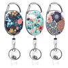 Soleebee JoJo Retractable Carabiner Keys, Double-Sided Motif, Flower ID, JoJo
