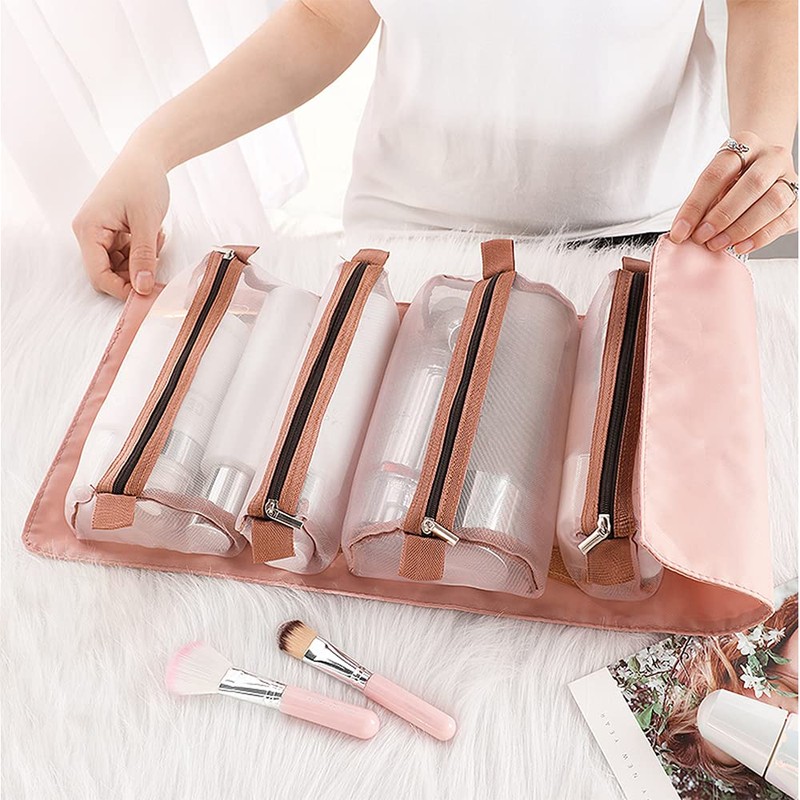 Toiletry Bag, Clear Makeup Bags Travel Cosmetic Bag Portable Hanging