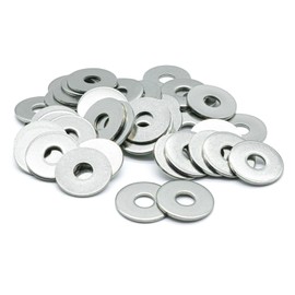 Hippo Hardware M4 (4mm X 25mm) Flat Penny Repair Mudguard Washers for Bolts and Screws A2 Stainless Steel (Pack of 30)