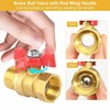 3/4 Inch Brass Ball Valve, Shut-off Valve with Red Wing