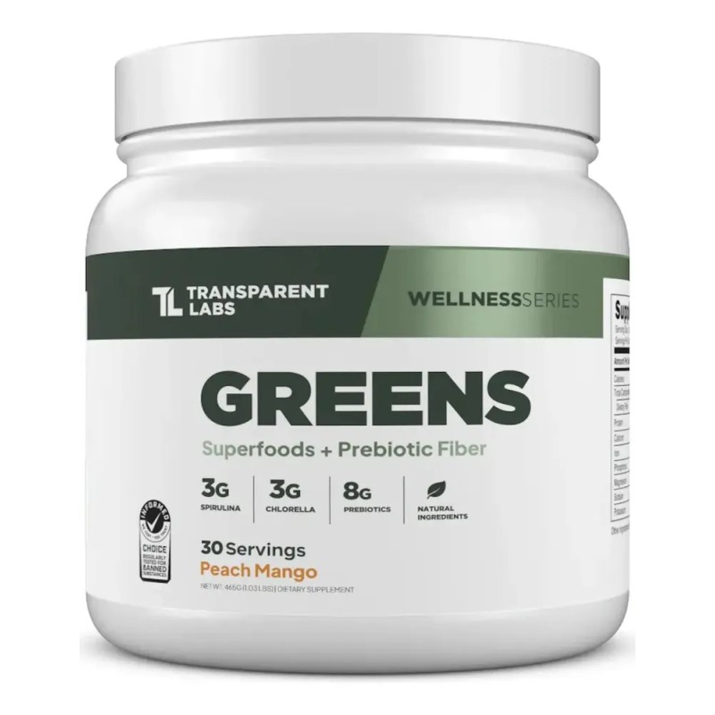 Transparent Labs Prebiotic Greens Superfood Antioxidantes 30
