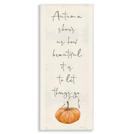 Stupell Industries Autumn Shows Fall Seasonal Inspirational Word Design, Designed by Stephanie Workman Marrott Wall Art, 13 x 1.5 x 30, Canvas