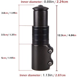 PIQIUQIU Bicycle Stem Riser Bicycle Fork Stem Extender Aluminium for Cycling Bike Stem Extender for 28.6 mm 1 1/8 Inch Mountain Bike Road Bike MTB
