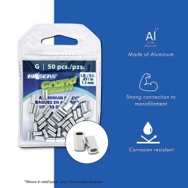 Hi-Seas Grand Slam Aluminum Crimp Sleeves, 2.0 Millimeter, 500 Piece Pack,
