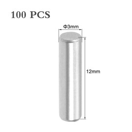 Yesallwas 100Pcs 3mm X12mmDowel Pin Stainless Steel Shelf Support Pin Metal Fasten Elements Used On Precise Location by Yesallwas (3mm x 12mm 100Pcs)