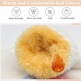 iNszkoos 0-3Y Children's Winter Hanging Neck Gloves, Unisex Thick Warm Mittens, Snowflake Knitted Gloves, Full Finger Gloves with Cord for Baby, Toddler, Children, Girls, Boys, navy