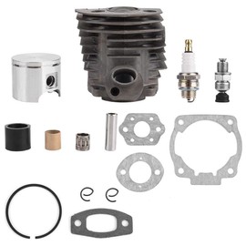 Cylinder Piston Seal Set - 46 mm Cylinder Piston w/ Gasket Set Compatible with Husqvarna 50, 51, 55 Rancher Nikasil Engine