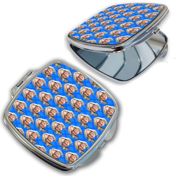 Bleu Reign Compact Personalized Pocket Mirror – Custom Name Gift