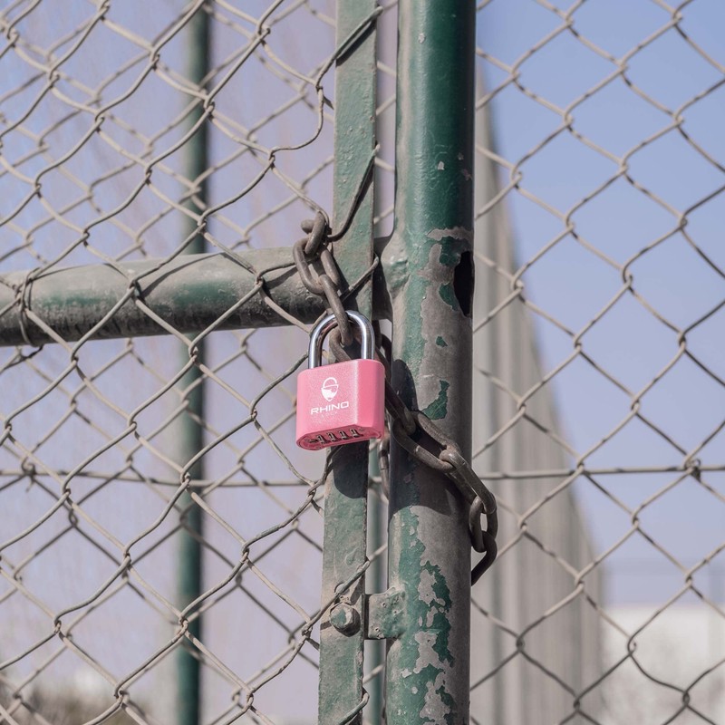 Rhino Lock Secure Lock - Pink 4 Digit Combination Padlock