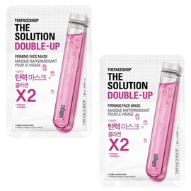 1+1 The Face Shop The Solution Double Up Elasticity Mask Sheet / 1+1 더페이스샵 더 솔루션 더블업 탄력마스크시트