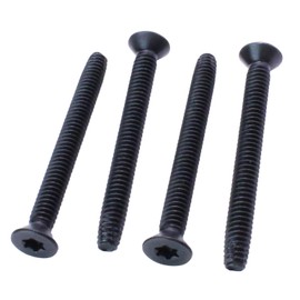 U-Turn - 1/4-20 x 2 1/2 inch Flat Head Floorboard Thread Cutting Screws, Type F, T30 Torx, Black Phosphate (100 Pack)