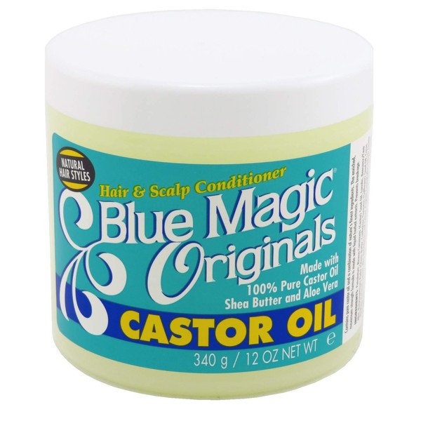Blue Magic Originals Castor Oil 12 Ounce Jar (354ml) (2 Pack)
