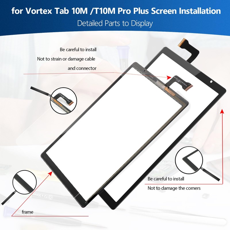 HBIHGHHONG 10.1 inches for Vortex Tab T10M Pro Plus Front
