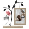 6-Inch Iron Art Hydroponic Photo Frame - Double-Sided 4x6 Glass