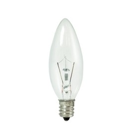 6PK Bulbrite 460020 KR25CTC/25 25-Watt Dimmable Krypton Krystal Touch Torpedo B8 Chandelier Bulb, Candelabra Base, Clear