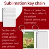 AiDiYGECO 60 Pcs Sublimation Keychain Blanks Ornament bulk Rectangle Double