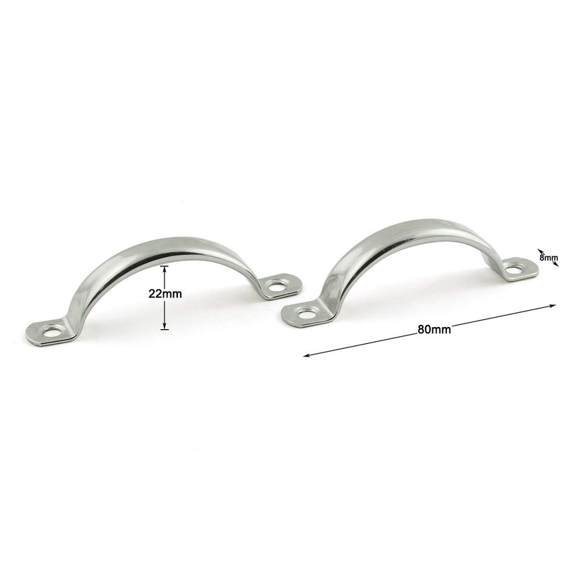 PZRT 2pcs 78mm Stainless Steel Door Handle Cabinet Drawer Hardware
