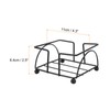sourcing map 1Pcs Vintage Coaster Holder Black Metal Coaster Holders