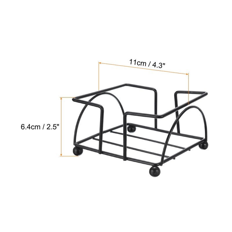 sourcing map 1Pcs Vintage Coaster Holder Black Metal Coaster Holders