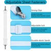 Hopton Adjustable Bed Sheet Clips, Pack of 6 Elastic Bed