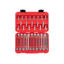 TEKTON 3/8 Inch Drive Hex Bit Socket Set with Case, 38-Piece (1/8-3/8 in., 3-10 mm) | SHB91316