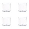 Globellapro 4PCS Square Transparent Plastic Organize,Small Storage Box with Lids,Empty