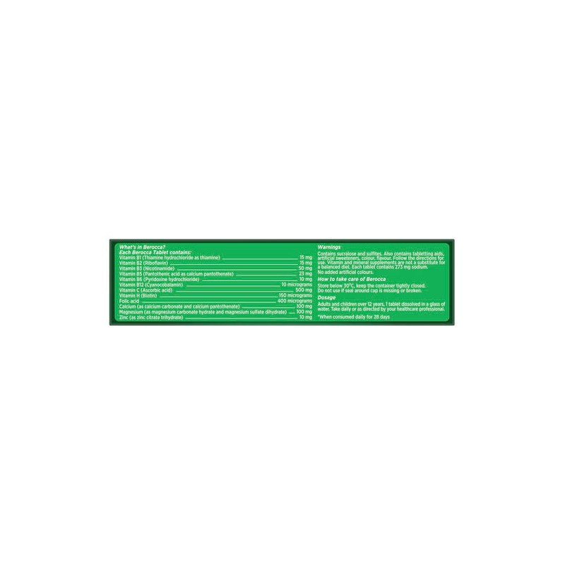Berocca Energy Vitamin B & C Mango & Orange Flavour