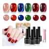 Esmaltes Uñas Gel Uñas Efecto Ojo Gato 3ddoble Iman,6 Uds