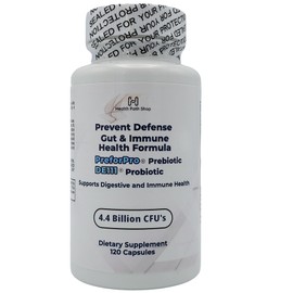Prevent Defense Gut & Immune Health Formula - PreforPro Prebiotic + DE111 Probiotic - Digestive & Immune Support - 4.4 Billion CFU's - 120 Capsules