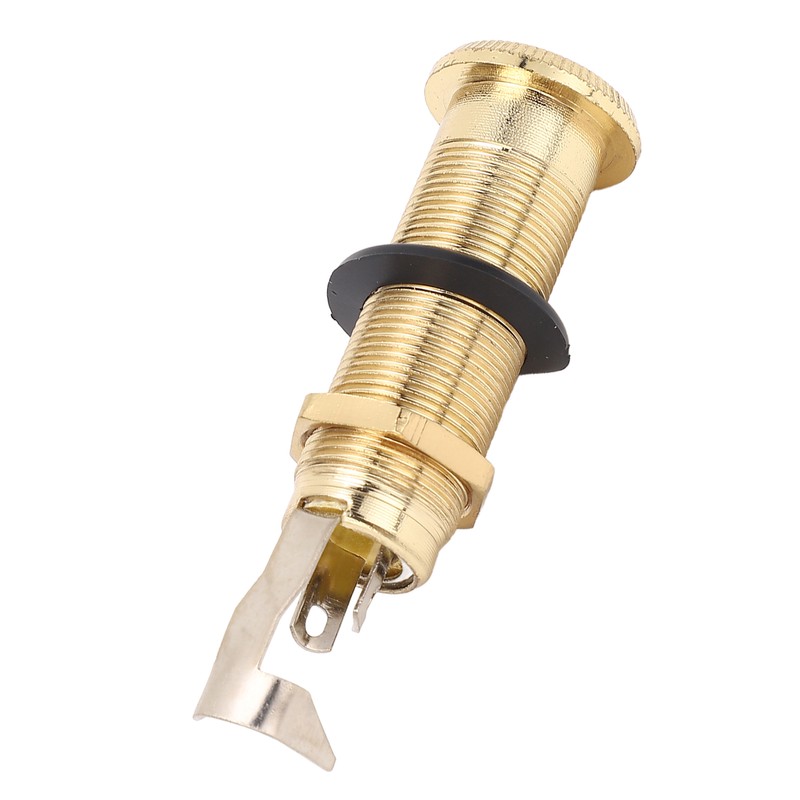 Guitar End Pin Jack Socket Threaded Metal 6.35mm for Bass