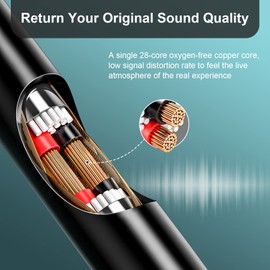 Sqrmekoko Audio Cable Compatible with Sony WH-1000XM5 WH-1000XM4 WH-1000XM3 WH-1000XM2 MDR-1000X MDR-100AAP WH-XB910N WH-XB700 WH-H910N WH-H900N WH-H810 Noise Cancelling Wireless Headsets (Black)