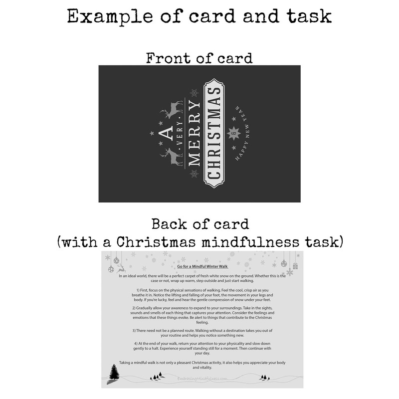 Embracing Mindfulness Mindfulness Advent Calendar - 24 Mindfulness tasks in