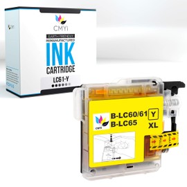 CMYi LC61 Yellow Replacement Ink Cartridge for Brother MFC-5490CN, 5895CW, 6490CW, 6890DW, 790CW, 795CW, 990CW, J220, J265W, J270W, J410W, J415W, J615W, J630W, DCP-145C, 165C, 195C, 197C Printer
