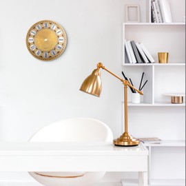 HOgardenME Diameter 7 Inch Vintage Aluminium Wall Clock Dial Face Roman Numeral Clock Dial Face Replacement Parts, DIY Wall Clocks for Bedroom Living Room Home Decoration