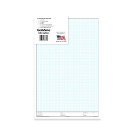GeekNavy 11" x 17" Isometric Graph Paper 50 Sheets Portrait - 0.25" Grid, Non-photo Blue, High Brightness, Drafting, Engineering, Art, 3D Design (1-Pack)