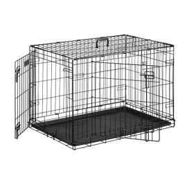 Maykoosh Boldly Bohemian - 48" Foldable Double Door Pet Dog Cat Training Crate with Divider, Secure Pet Environment, Ideal Size for Larger Dogs 48" x 30"