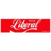 EvolveFISH Vote Liberal Bumper Sticker - [11" x 3"]