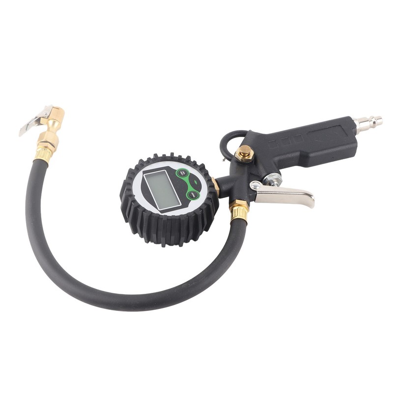 LCD Tire Inflator with Digital Pressure Gauge 1/4in NPT Quick