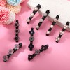 Braided Hair Clips for Women, Sparkling Pearl Crystal Stone Barrette,