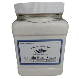 1.8 lbs Organic Madagascar Vanilla Ultra-fine Sugar | For Chefs, Home Cooking, Ice Cream, Cocktails, Cakes, Crème Brulee & Dessert Making | non-GMO, All-natural | 1 Pack 27 Oz