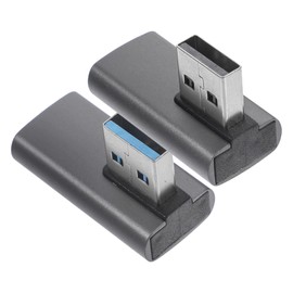 CHILDWEET USB 3.0 90 Degree Adapter 2pcs USB a to Female Converter Right Angle Sturdy Aluminum Alloy for Longevity