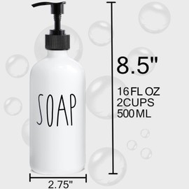 MOMEEMO Soap Dispenser Bathroom Set, Contains Hand and Lotion Dispenser, Suitable for Black and White Bathroom Decor. (Black & White)