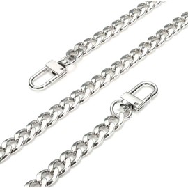 Purse Chain Metal (9mm) Replacement Strap Accessories Snap Hook Chain Strap (Silver 120cm)