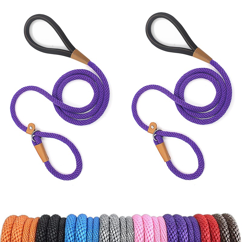 lynxking 6 FT Dog Leash Slip Lead 2 Pack Strong